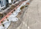 Primeiro trecho do novo calçadão da Praia Central de Balneário Camboriú entra na fase final, reduzindo faixa de areia alargada