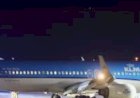 Boeing 737 da KLM sofre explosão de pneu e sai da pista em pouso de emergência na Noruega