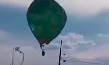 BALÃO PEGA FOGO APÓS TOCAR EM REDE ELÉTRICA EM MT E ALERTA PARA RISCO NO BALONISMO
