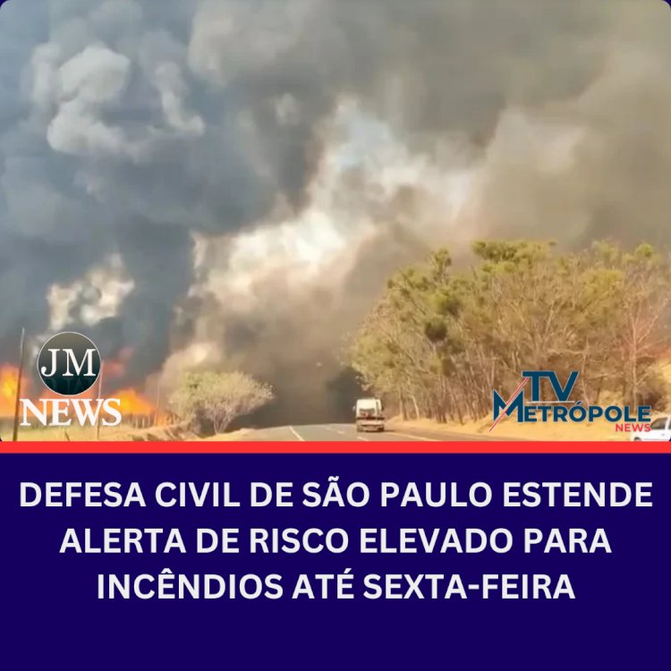 Defesa Civil de São Paulo Estende Alerta de Risco Elevado para Incêndios até Sexta-Feira