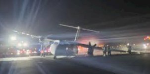 Avião da Air Canada enfrenta problemas no trem de pouso e pega fogo durante aterrissagem em Halifax