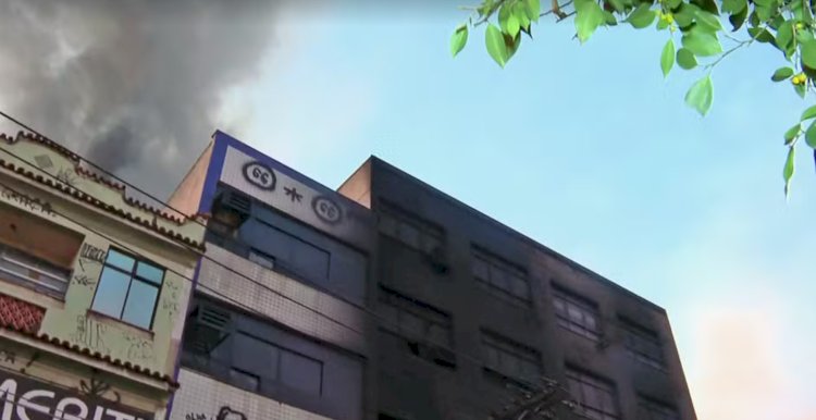 Furto de cabos pode ter causado incêndio que destruiu dois prédios comerciais em São João de Meriti